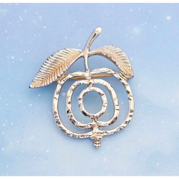 Vintage Art Nouveau Apple Style Brooch | Sarah Coventry | J23 - Picture 1 of 2